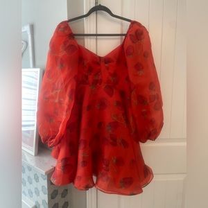 Selkie like strawberries princess dress